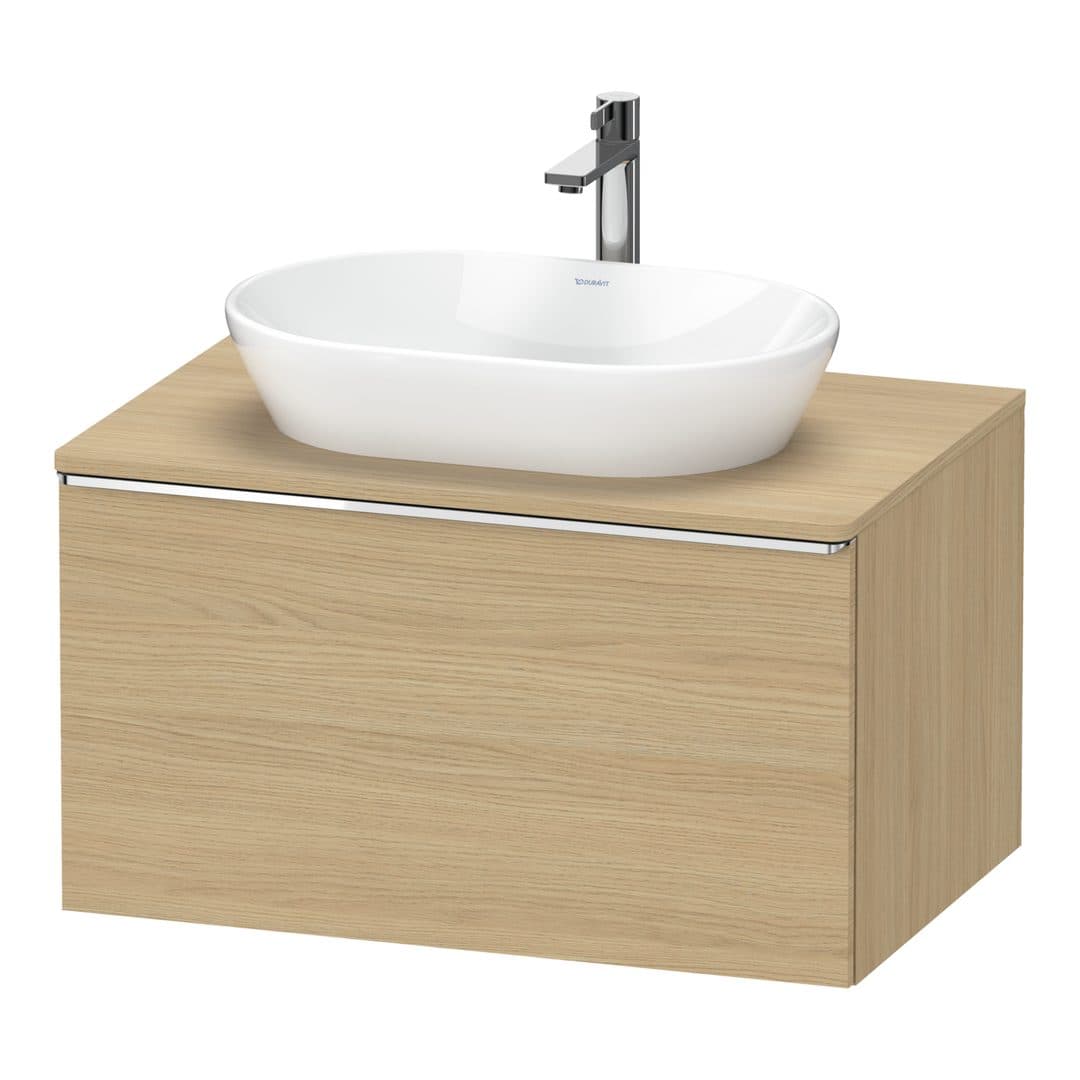 Duravit D-Neo – Έπιπλο Νιπτήρα – 800 mm, για κονσόλα, 1 συρτάρι, νιπτήρας κέντρο, Chrome High Gloss – Natural oak, Decor (DE4947010300000)