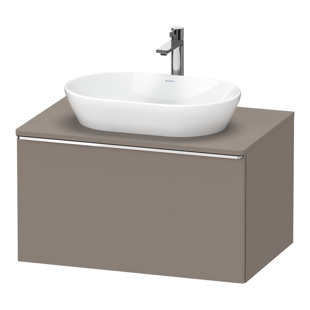 Duravit D-Neo – Έπιπλο Νιπτήρα – 800 mm, για κονσόλα, 1 συρτάρι, νιπτήρας κέντρο, Chrome High Gloss – Basalte Matt, Decor (DE4947010430000)