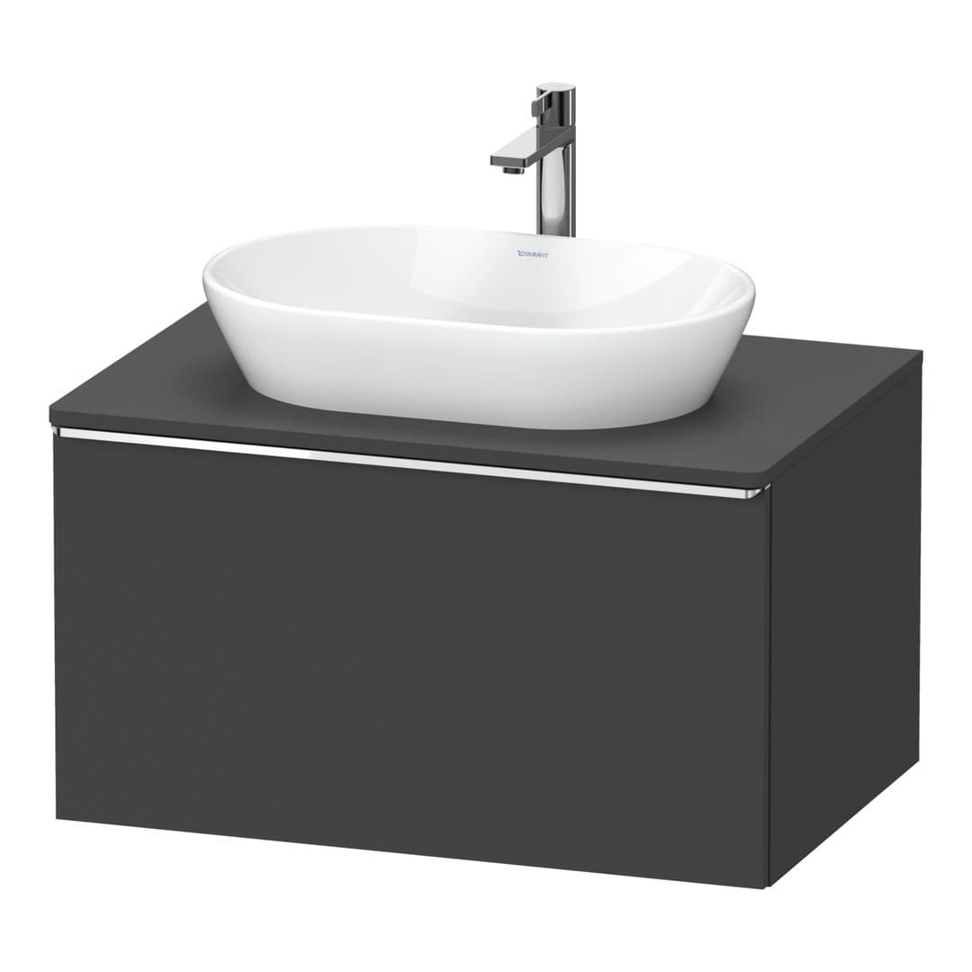 Duravit D-Neo – Έπιπλο Νιπτήρα – 800 mm, για κονσόλα, 1 συρτάρι, νιπτήρας κέντρο, Chrome High Gloss – Graphite Matt, Decor (DE4947010490000)