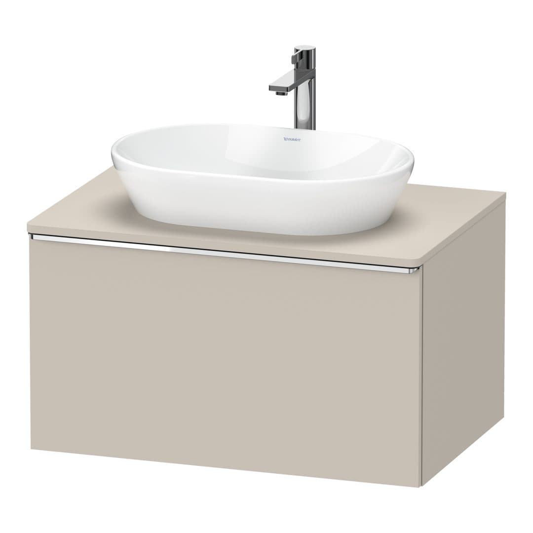 Duravit D-Neo – Έπιπλο Νιπτήρα – 800 mm, για κονσόλα, 1 συρτάρι, νιπτήρας κέντρο, Chrome High Gloss – Taupe Matt, Decor (DE4947010910000)