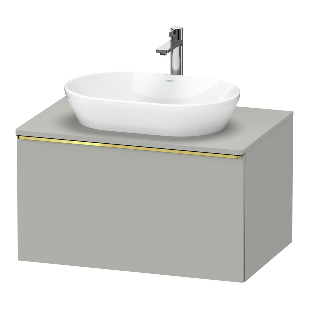 Duravit D-Neo – Έπιπλο Νιπτήρα – 800 mm, για κονσόλα, 1 συρτάρι, νιπτήρας κέντρο, Gold Polished – Concrete grey Matt, Decor (DE4947034070000)