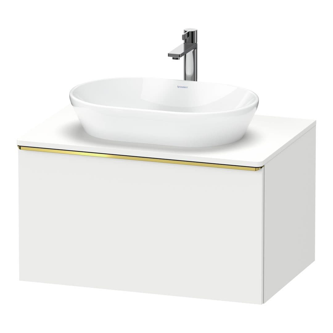 Duravit D-Neo – Έπιπλο Νιπτήρα – 800 mm, για κονσόλα, 1 συρτάρι, νιπτήρας κέντρο, Gold Polished – White Matt, Decor (DE4947034180000)