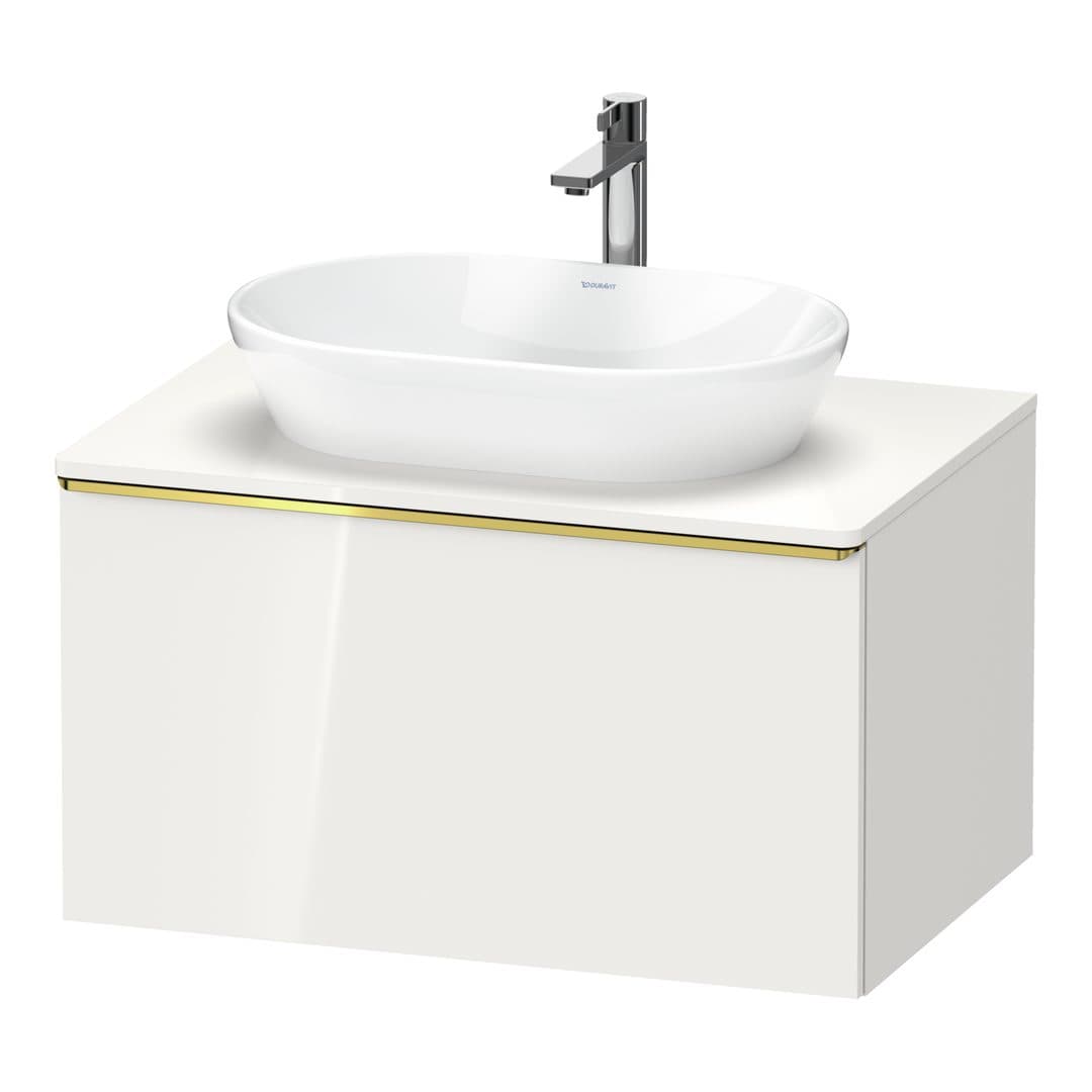 Duravit D-Neo – Έπιπλο Νιπτήρα – 800 mm, για κονσόλα, 1 συρτάρι, νιπτήρας κέντρο, Gold Polished – White High Gloss, Decor (DE4947034220000)