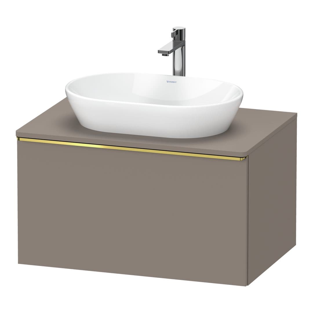 Duravit D-Neo – Έπιπλο Νιπτήρα – 800 mm, για κονσόλα, 1 συρτάρι, νιπτήρας κέντρο, Gold Polished – Basalte Matt, Decor (DE4947034430000)