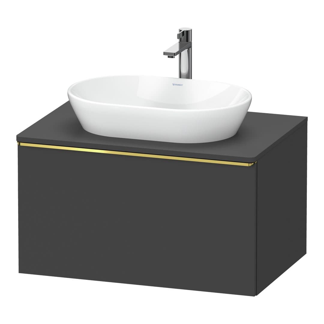 Duravit D-Neo – Έπιπλο Νιπτήρα – 800 mm, για κονσόλα, 1 συρτάρι, νιπτήρας κέντρο, Gold Polished – Graphite Matt, Decor (DE4947034490000)