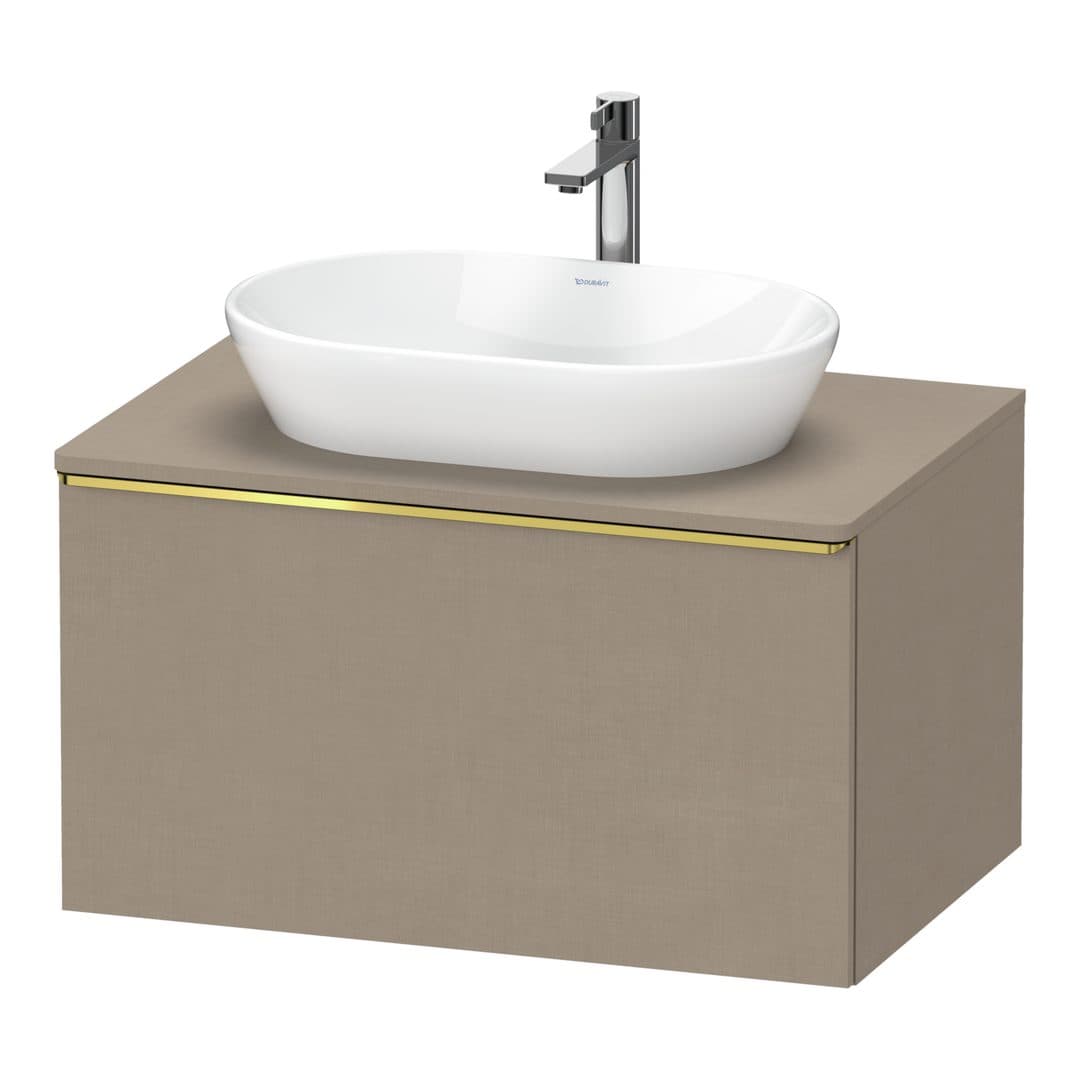 Duravit D-Neo – Έπιπλο Νιπτήρα – 800 mm, για κονσόλα, 1 συρτάρι, νιπτήρας κέντρο, Gold Polished – Linen Matt, Decor (DE4947034750000)