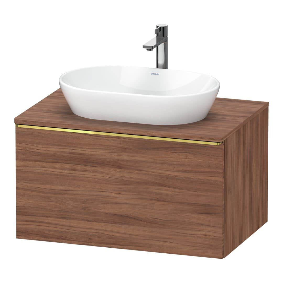 Duravit D-Neo – Έπιπλο Νιπτήρα – 800 mm, για κονσόλα, 1 συρτάρι, νιπτήρας κέντρο, Gold Polished – Walnut Matt, Decor (DE4947034790000)