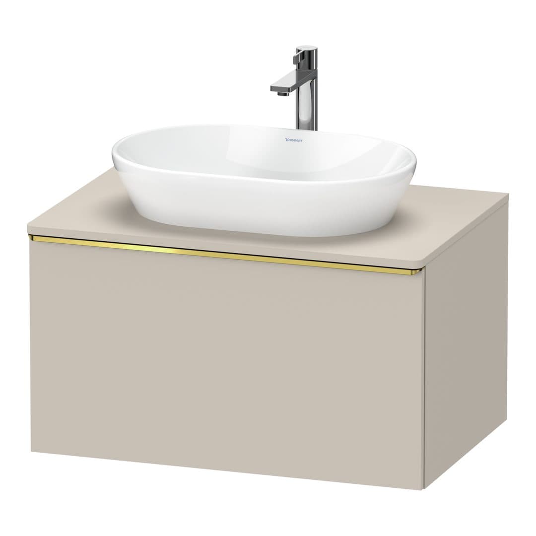 Duravit D-Neo – Έπιπλο Νιπτήρα – 800 mm, για κονσόλα, 1 συρτάρι, νιπτήρας κέντρο, Gold Polished – Taupe Matt, Decor (DE4947034910000)