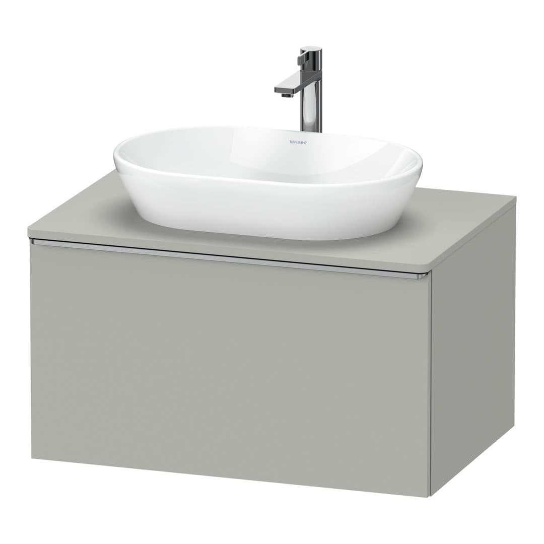 Duravit D-Neo – Έπιπλο Νιπτήρα – 800 mm, για κονσόλα, 1 συρτάρι, νιπτήρας κέντρο, Stainless steel Brushed – Concrete grey Matt, Decor (DE4947070070000)