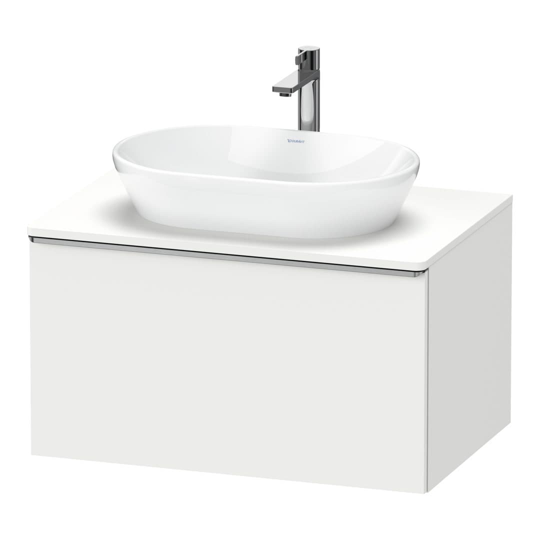 Duravit D-Neo – Έπιπλο Νιπτήρα – 800 mm, για κονσόλα, 1 συρτάρι, νιπτήρας κέντρο, Stainless steel Brushed – White Matt, Decor (DE4947070180000)