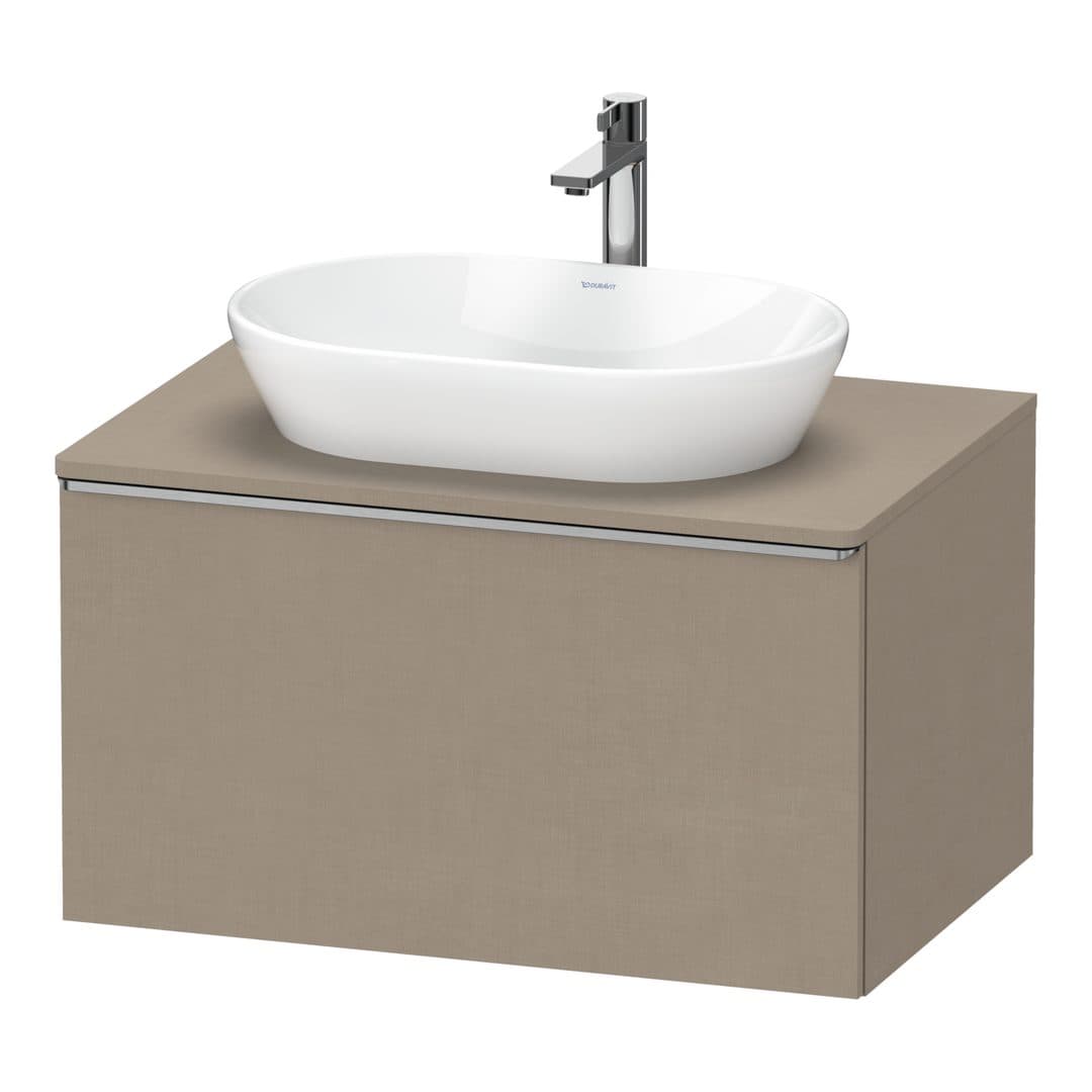 Duravit D-Neo – Έπιπλο Νιπτήρα – 800 mm, για κονσόλα, 1 συρτάρι, νιπτήρας κέντρο, Stainless steel Brushed – Linen Matt, Decor (DE4947070750000)