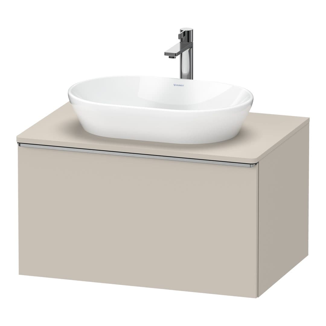 Duravit D-Neo – Έπιπλο Νιπτήρα – 800 mm, για κονσόλα, 1 συρτάρι, νιπτήρας κέντρο, Stainless steel Brushed – Taupe Matt, Decor (DE4947070910000)