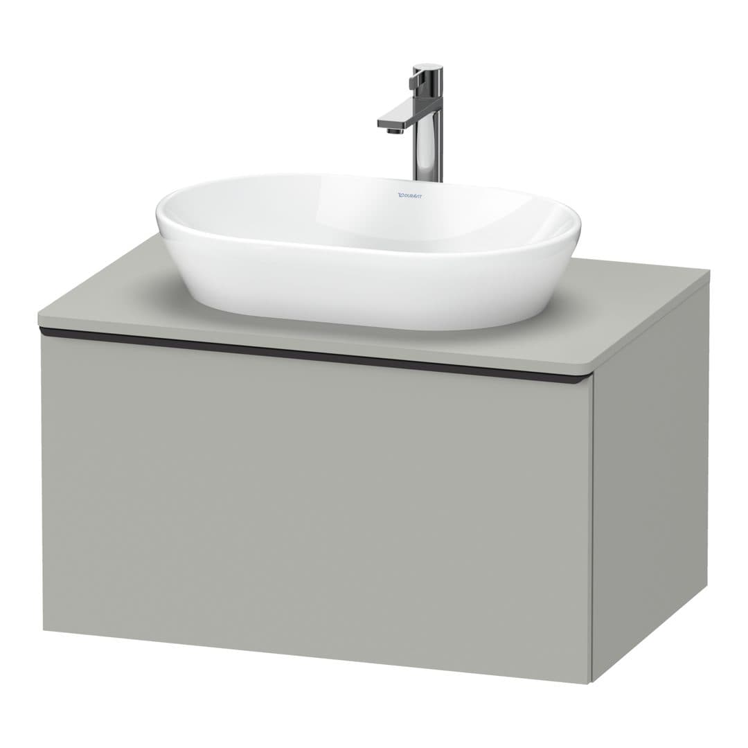 Duravit D-Neo – Έπιπλο Νιπτήρα – 800 mm, για κονσόλα, 1 συρτάρι, νιπτήρας κέντρο, Diamond black Matt – Concrete grey Matt, Decor (DE49470BD070000)