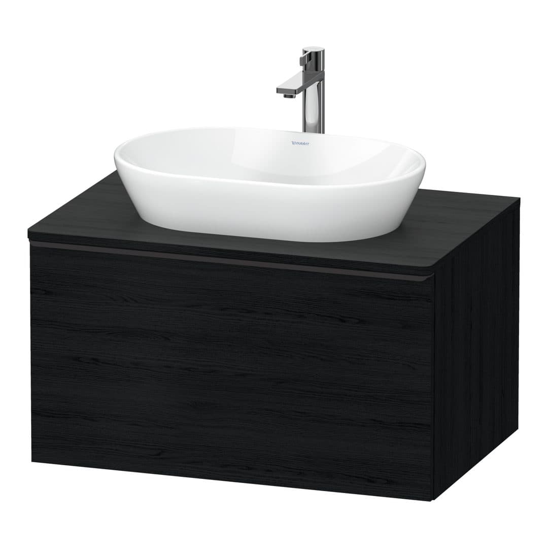 Duravit D-Neo – Έπιπλο Νιπτήρα – 800 mm, για κονσόλα, 1 συρτάρι, νιπτήρας κέντρο, Diamond black Matt – Black oak Matt, Decor (DE49470BD160000)