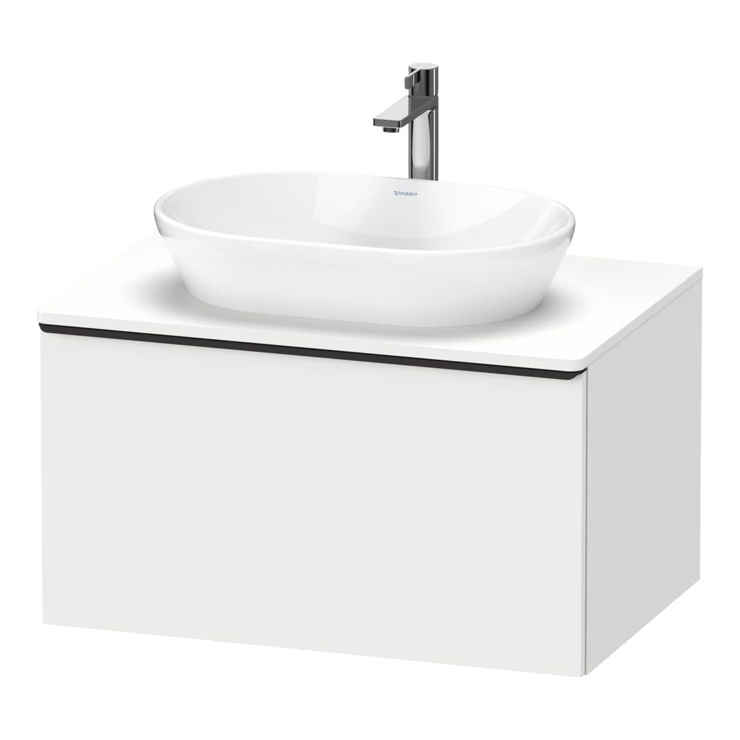 Duravit D-Neo – Έπιπλο Νιπτήρα – 800 mm, για κονσόλα, 1 συρτάρι, νιπτήρας κέντρο, Diamond black Matt – White Matt, Decor (DE49470BD180000)