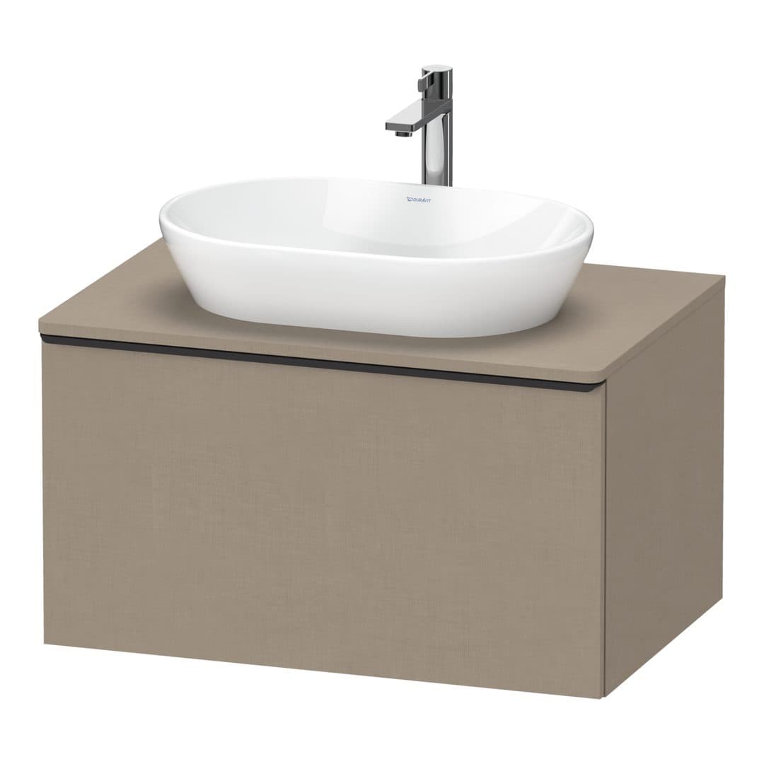 Duravit D-Neo – Έπιπλο Νιπτήρα – 800 mm, για κονσόλα, 1 συρτάρι, νιπτήρας κέντρο, Diamond black Matt – Linen Matt, Decor (DE49470BD750000)