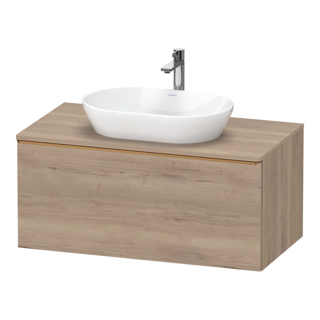 Duravit D-Neo – Έπιπλο Νιπτήρα – 1000 mm, για κονσόλα, 1 συρτάρι, νιπτήρας κέντρο, Bronze Brushed – Marbled Oak Matt, Decor (DE4948004550000)