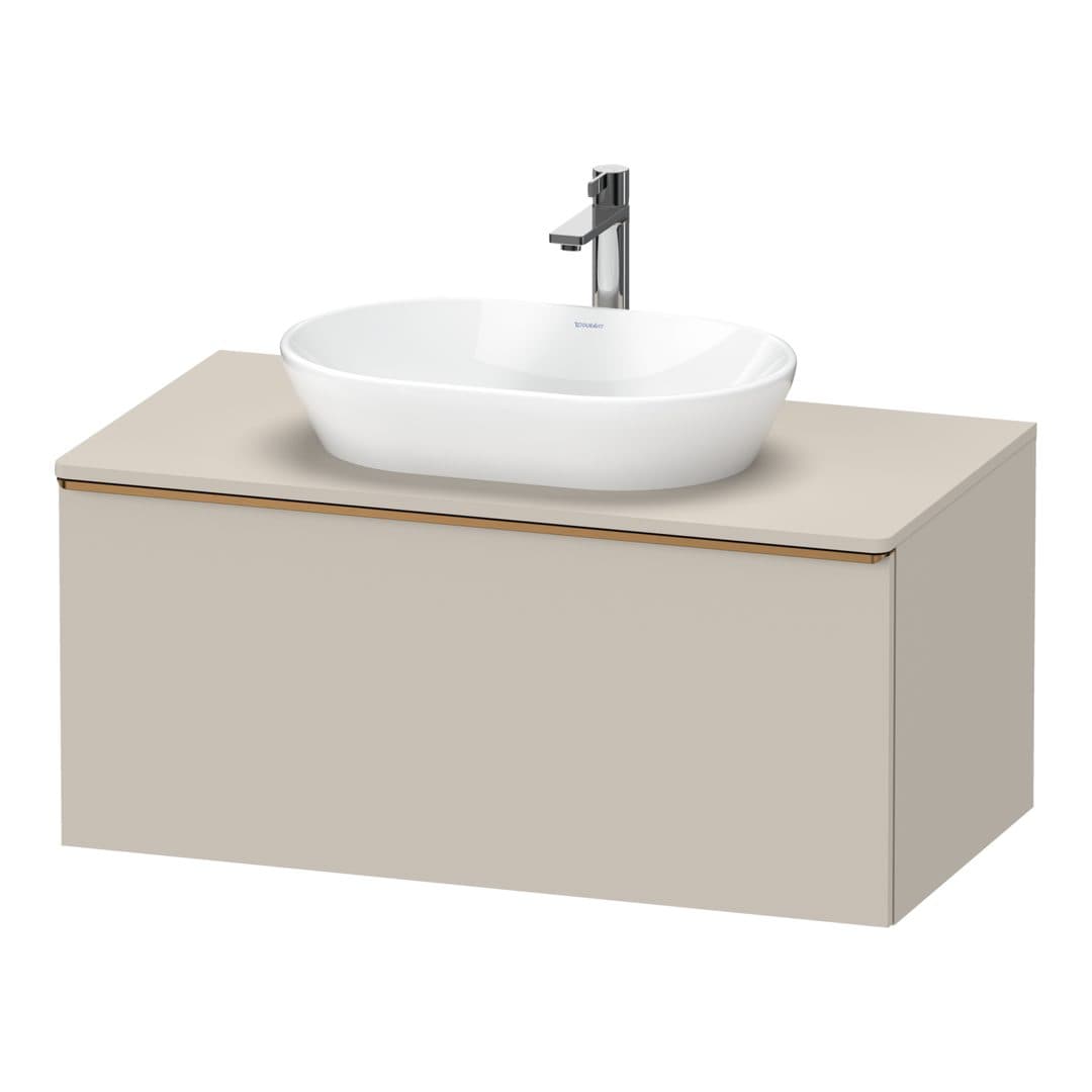 Duravit D-Neo – Έπιπλο Νιπτήρα – 1000 mm, για κονσόλα, 1 συρτάρι, νιπτήρας κέντρο, Bronze Brushed – Taupe Matt, Decor (DE4948004910000)