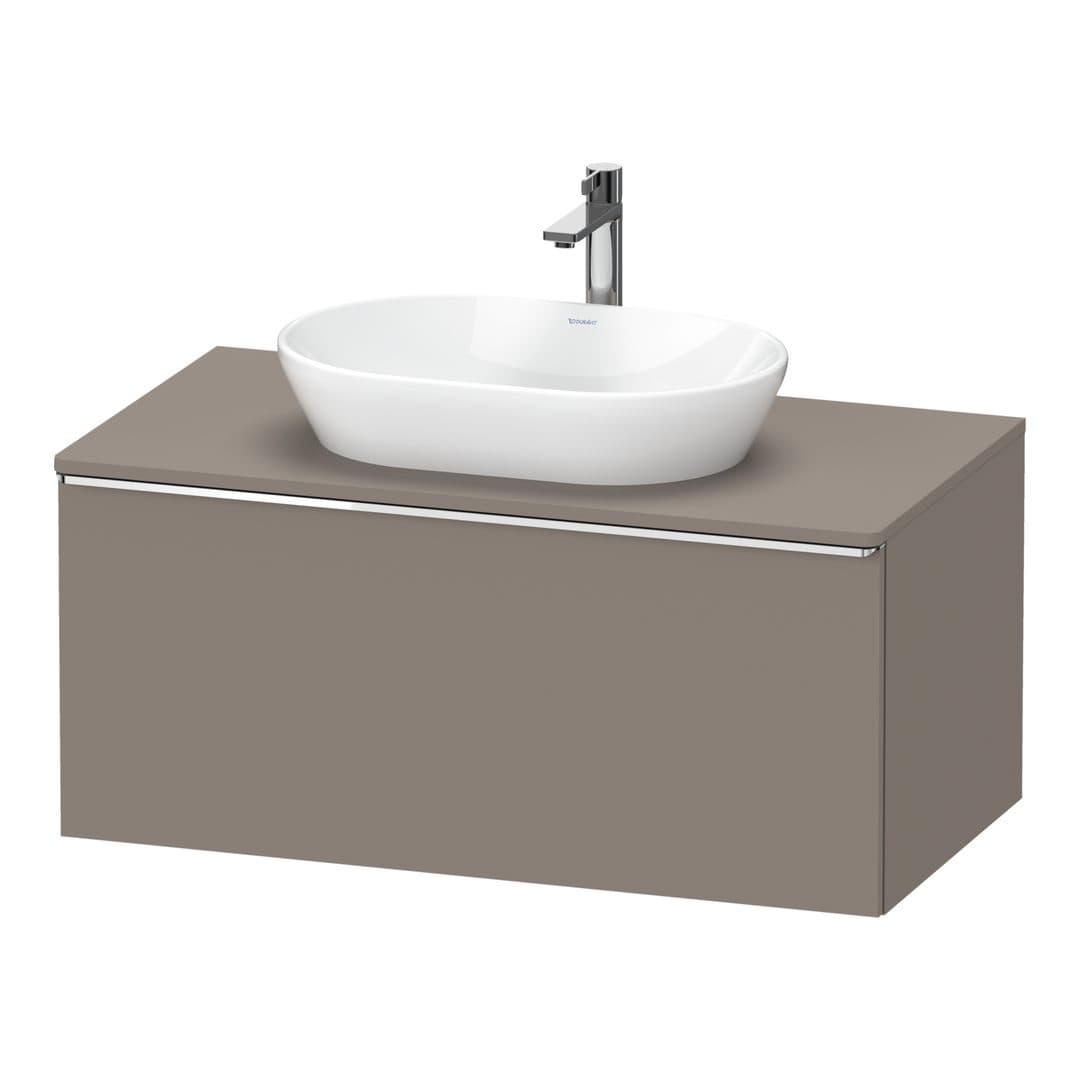 Duravit D-Neo – Έπιπλο Νιπτήρα – 1000 mm, για κονσόλα, 1 συρτάρι, νιπτήρας κέντρο, Chrome High Gloss – Basalte Matt, Decor (DE4948010430000)