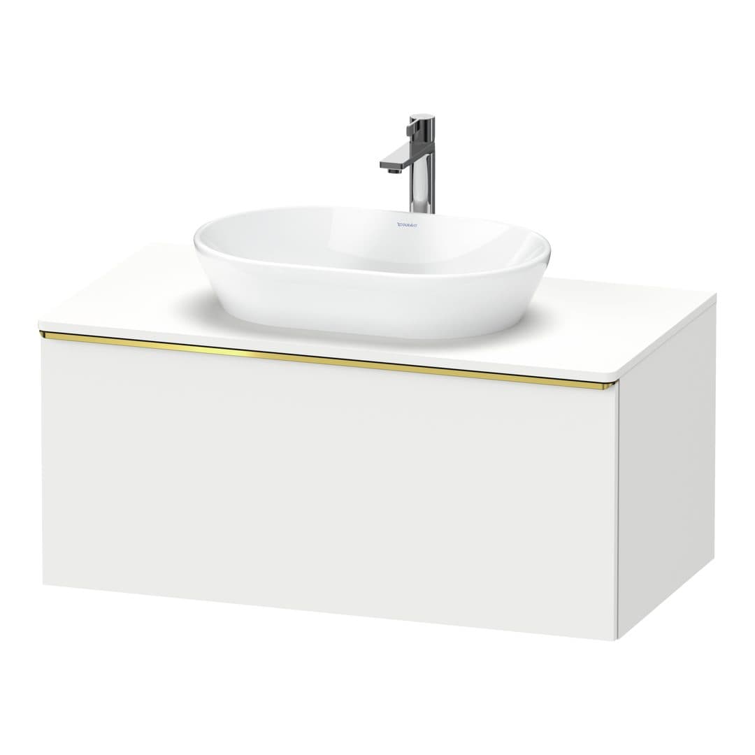 Duravit D-Neo – Έπιπλο Νιπτήρα – 1000 mm, για κονσόλα, 1 συρτάρι, νιπτήρας κέντρο, Gold Polished – White Matt, Decor (DE4948034180000)
