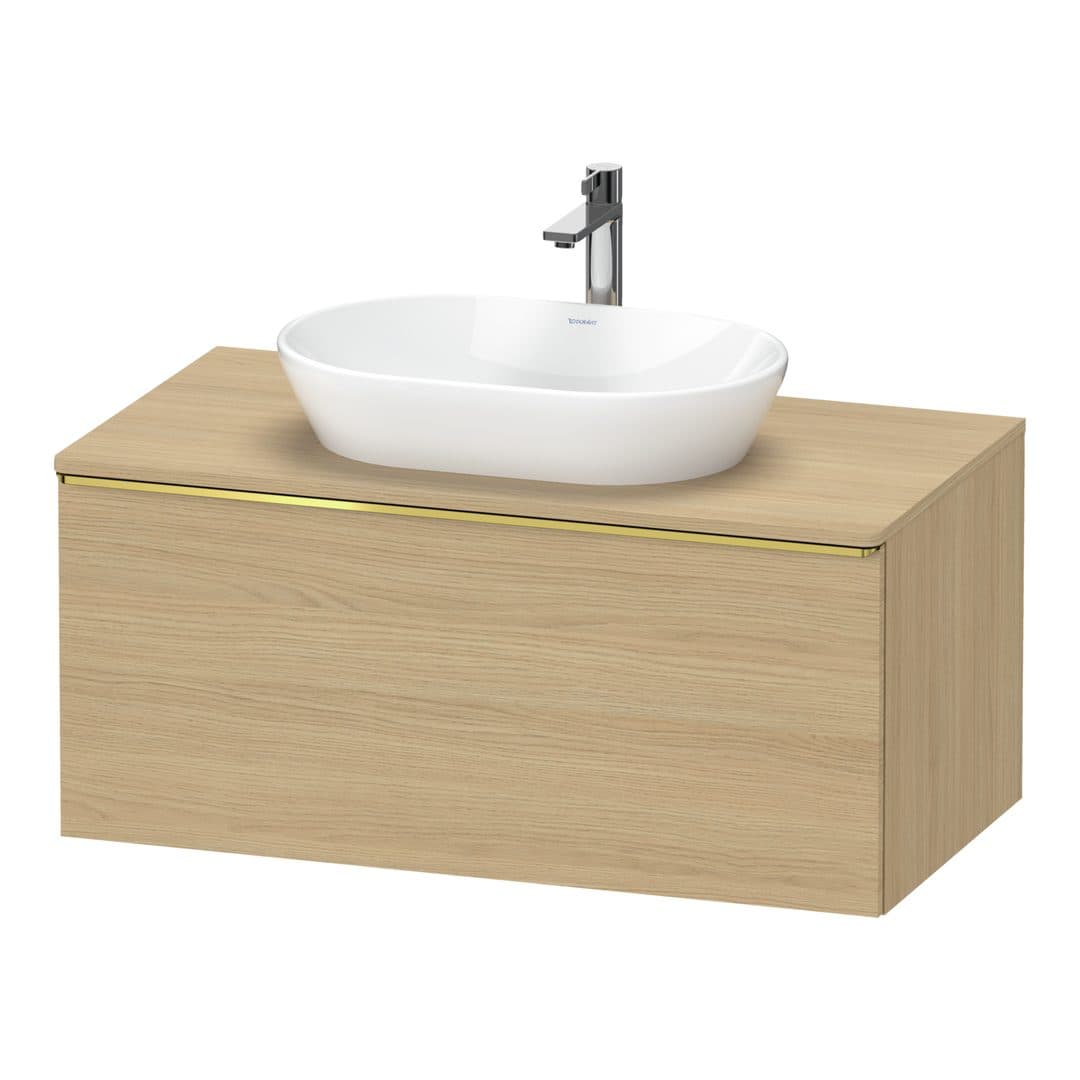 Duravit D-Neo – Έπιπλο Νιπτήρα – 1000 mm, για κονσόλα, 1 συρτάρι, νιπτήρας κέντρο, Gold Polished – Natural oak, Decor (DE4948034300000)