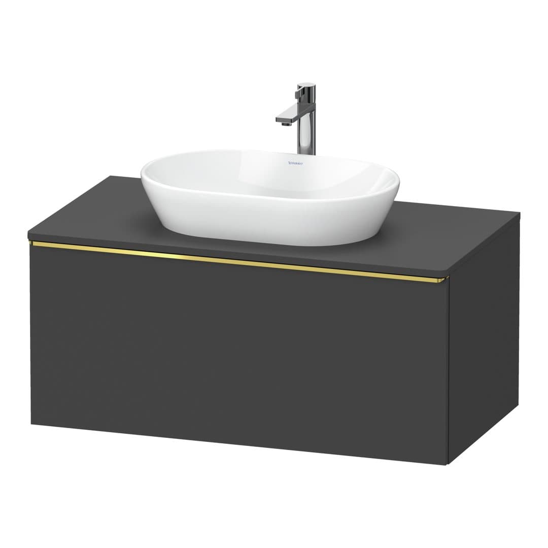 Duravit D-Neo – Έπιπλο Νιπτήρα – 1000 mm, για κονσόλα, 1 συρτάρι, νιπτήρας κέντρο, Gold Polished – Graphite Matt, Decor (DE4948034490000)
