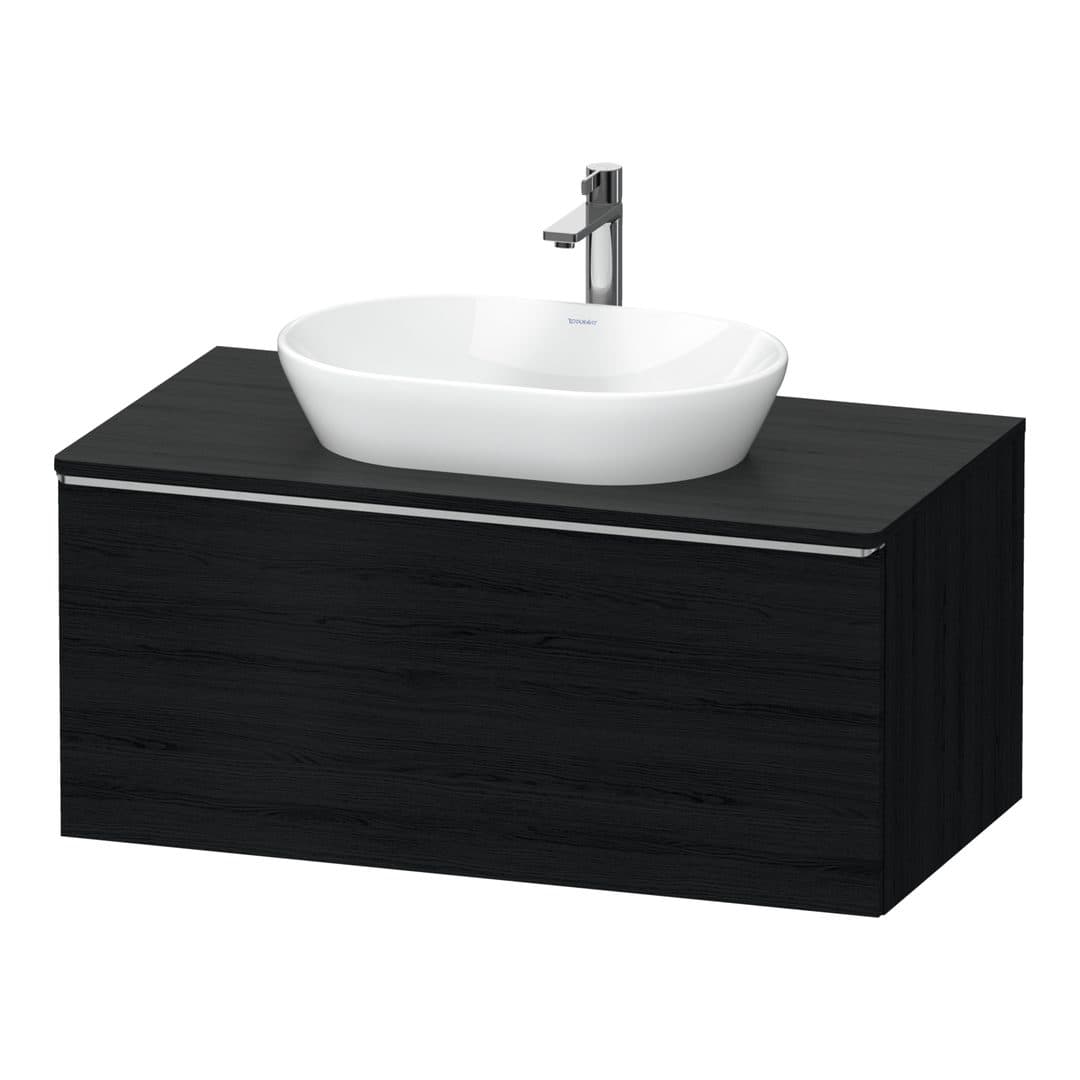 Duravit D-Neo – Έπιπλο Νιπτήρα – 1000 mm, για κονσόλα, 1 συρτάρι, νιπτήρας κέντρο, Stainless steel Brushed – Black oak Matt, Decor (DE4948070160000)
