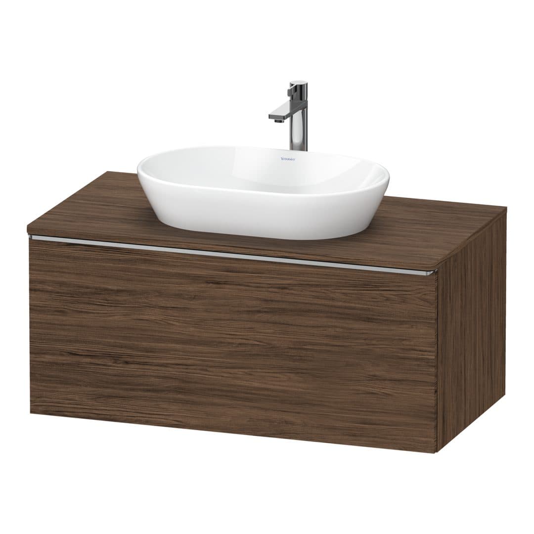 Duravit D-Neo – Έπιπλο Νιπτήρα – 1000 mm, για κονσόλα, 1 συρτάρι, νιπτήρας κέντρο, Stainless steel Brushed – Walnut dark Matt, Decor (DE4948070210000)