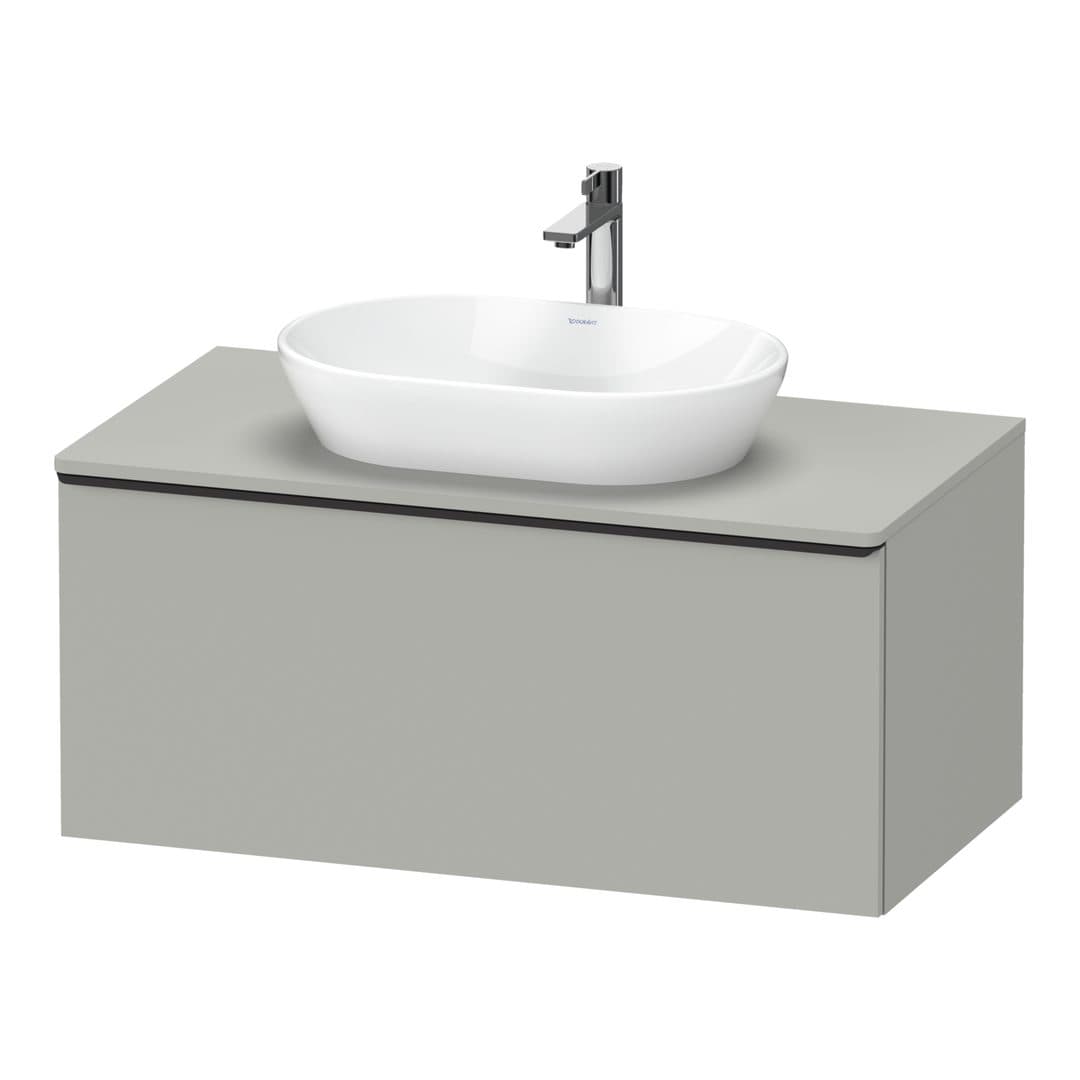 Duravit D-Neo – Έπιπλο Νιπτήρα – 1000 mm, για κονσόλα, 1 συρτάρι, νιπτήρας κέντρο, Diamond black Matt – Concrete grey Matt, Decor (DE49480BD070000)