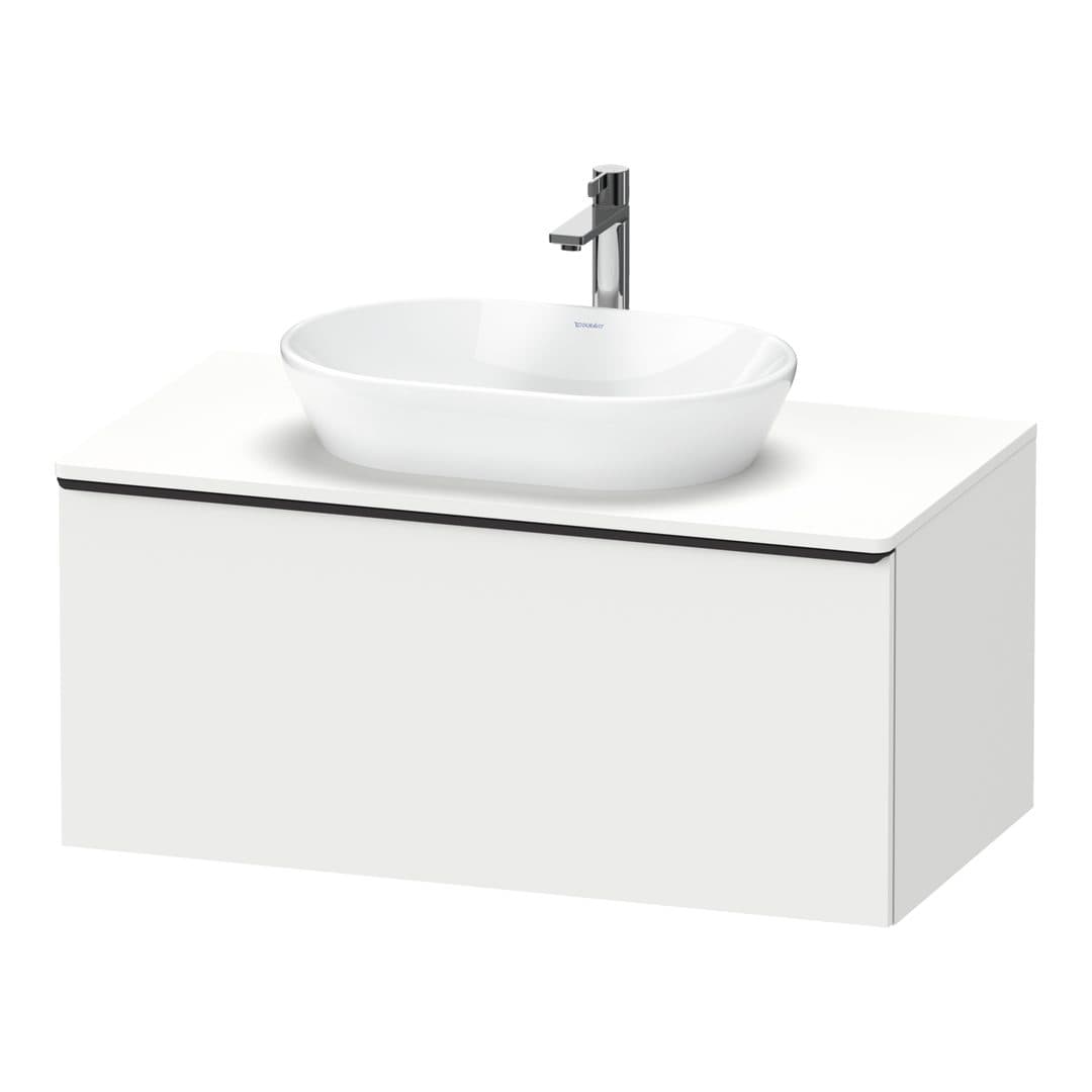 Duravit D-Neo – Έπιπλο Νιπτήρα – 1000 mm, για κονσόλα, 1 συρτάρι, νιπτήρας κέντρο, Diamond black Matt – White Matt, Decor (DE49480BD180000)