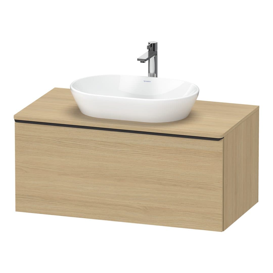 Duravit D-Neo – Έπιπλο Νιπτήρα – 1000 mm, για κονσόλα, 1 συρτάρι, νιπτήρας κέντρο, Diamond black Matt – Natural oak, Decor (DE49480BD300000)