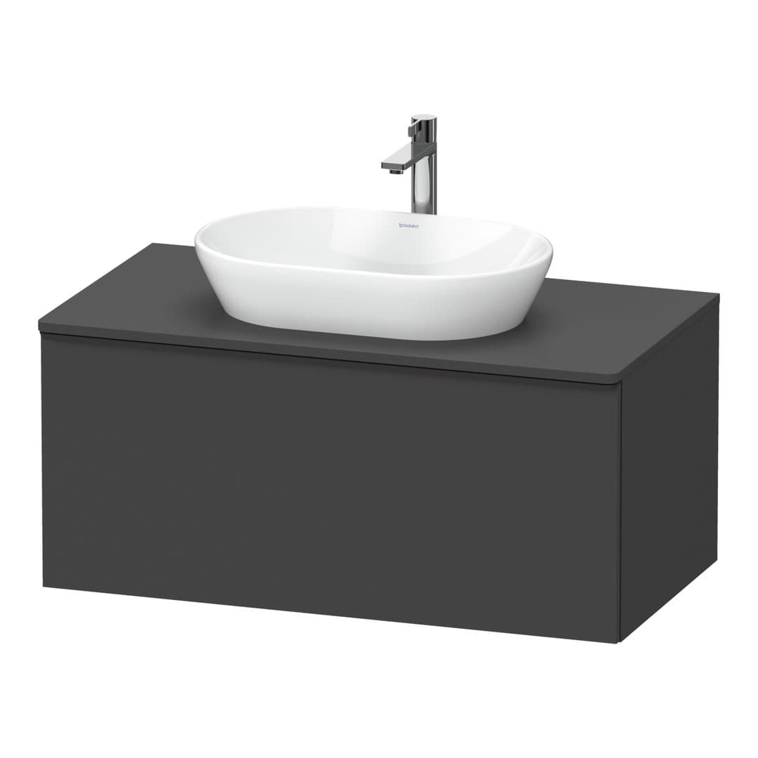 Duravit D-Neo – Έπιπλο Νιπτήρα – 1000 mm, για κονσόλα, 1 συρτάρι, νιπτήρας κέντρο, Diamond black Matt – Graphite Matt, Decor (DE49480BD490000)