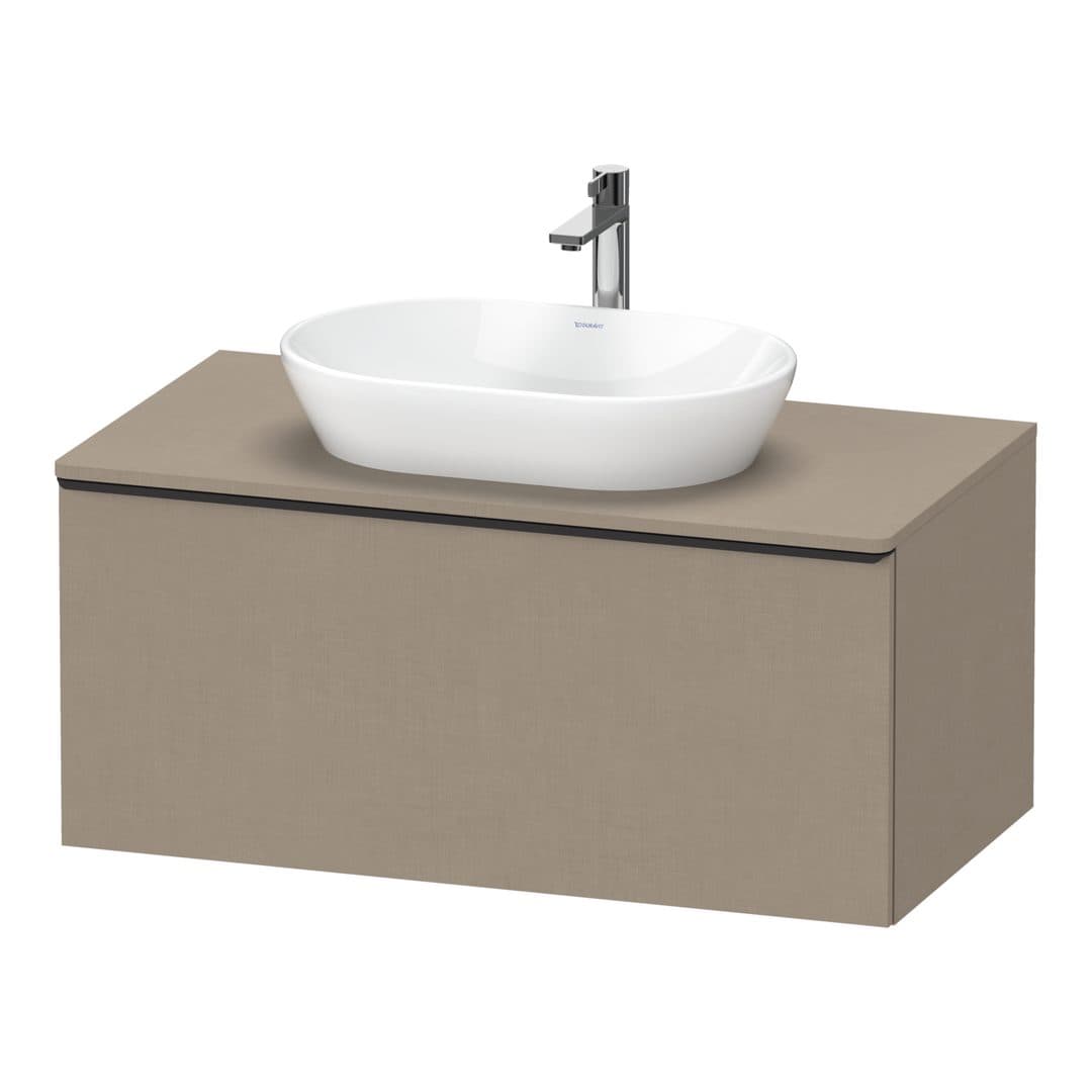 Duravit D-Neo – Έπιπλο Νιπτήρα – 1000 mm, για κονσόλα, 1 συρτάρι, νιπτήρας κέντρο, Diamond black Matt – Linen Matt, Decor (DE49480BD750000)