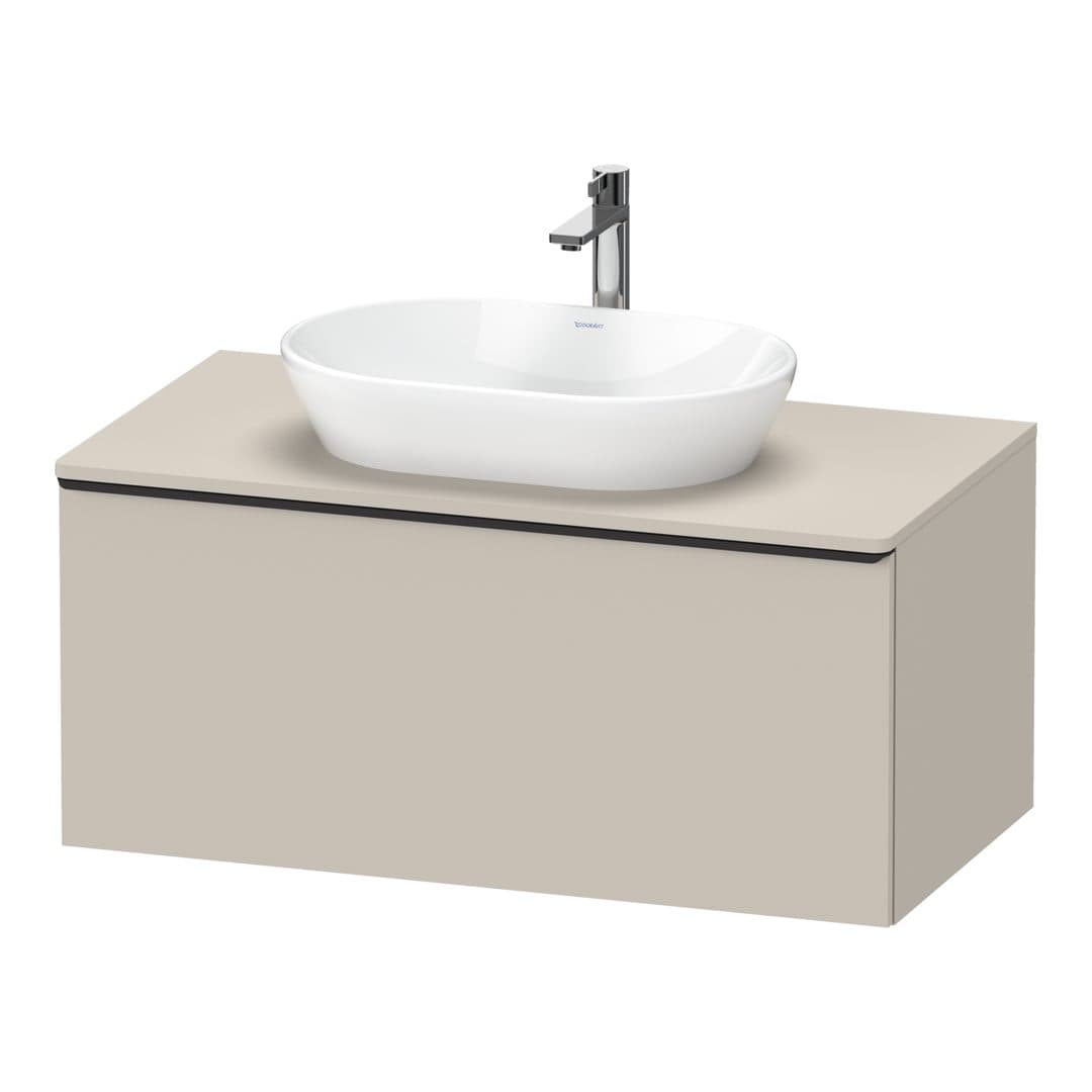 Duravit D-Neo – Έπιπλο Νιπτήρα – 1000 mm, για κονσόλα, 1 συρτάρι, νιπτήρας κέντρο, Diamond black Matt – Taupe Matt, Decor (DE49480BD910000)