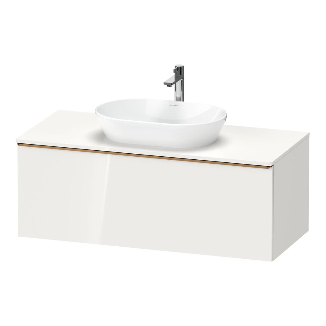 Duravit D-Neo – Έπιπλο Νιπτήρα – 1200 mm, για κονσόλα, 1 συρτάρι, νιπτήρας κέντρο, Bronze Brushed – White High Gloss, Decor (DE4949004220000)