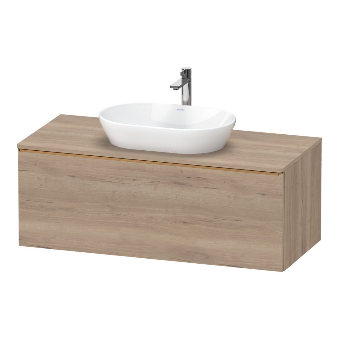 Duravit D-Neo – Έπιπλο Νιπτήρα – 1200 mm, για κονσόλα, 1 συρτάρι, νιπτήρας κέντρο, Bronze Brushed – Marbled Oak Matt, Decor (DE4949004550000)