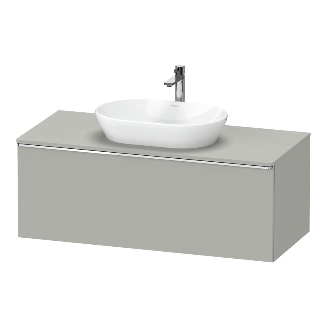 Duravit D-Neo – Έπιπλο Νιπτήρα – 1200 mm, για κονσόλα, 1 συρτάρι, νιπτήρας κέντρο, Chrome High Gloss – Concrete grey Matt, Decor (DE4949010070000)