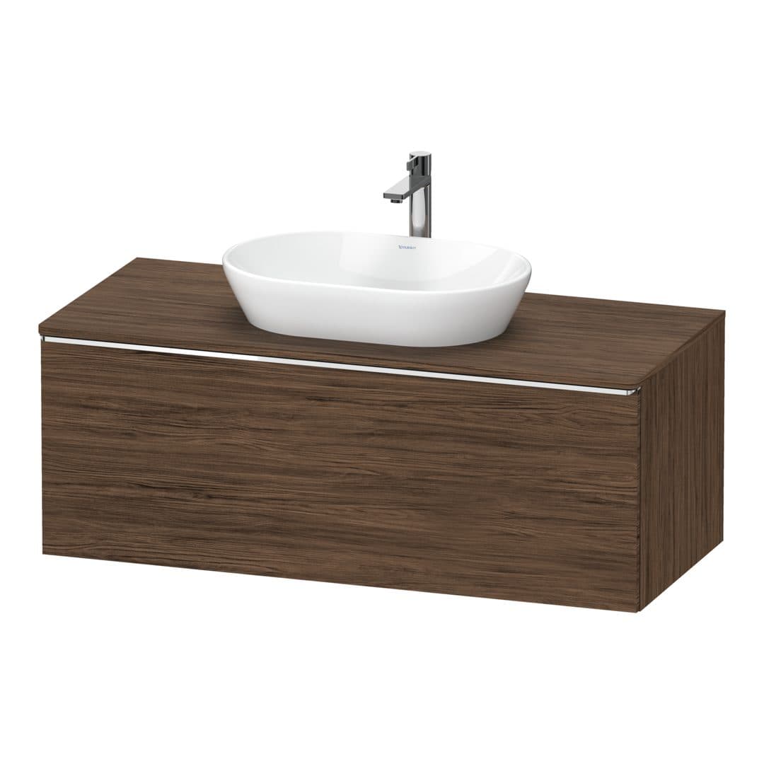 Duravit D-Neo – Έπιπλο Νιπτήρα – 1200 mm, για κονσόλα, 1 συρτάρι, νιπτήρας κέντρο, Chrome High Gloss – Walnut dark Matt, Decor (DE4949010210000)