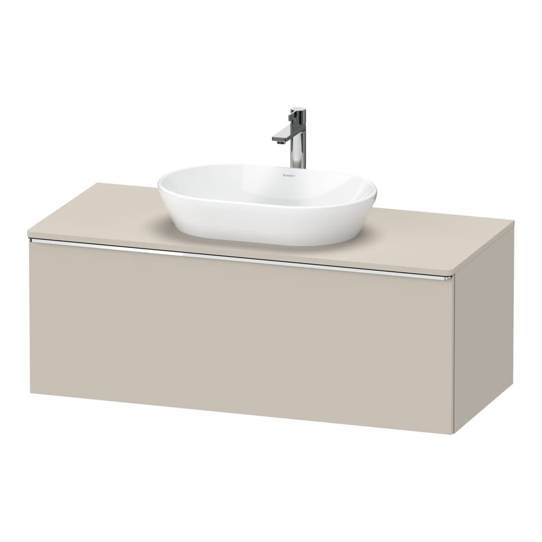 Duravit D-Neo – Έπιπλο Νιπτήρα – 1200 mm, για κονσόλα, 1 συρτάρι, νιπτήρας κέντρο, Chrome High Gloss – Taupe Matt, Decor (DE4949010910000)