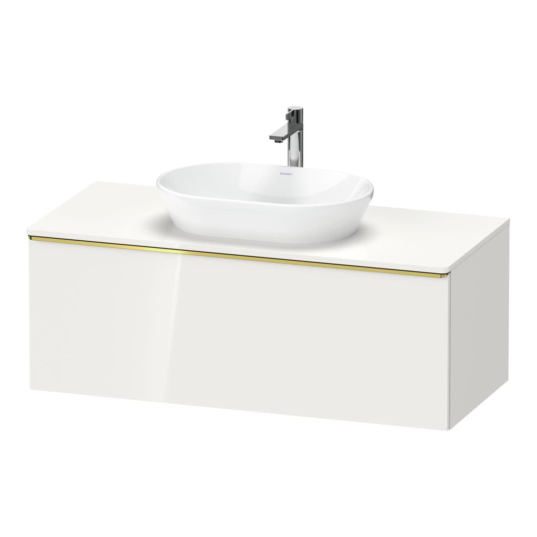 Duravit D-Neo – Έπιπλο Νιπτήρα – 1200 mm, για κονσόλα, 1 συρτάρι, νιπτήρας κέντρο, Gold Polished – White High Gloss, Decor (DE4949034220000)