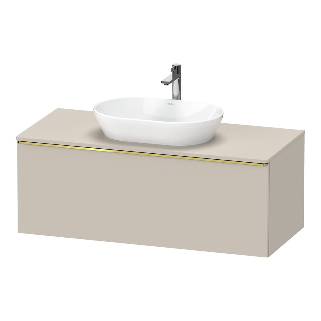 Duravit D-Neo – Έπιπλο Νιπτήρα – 1200 mm, για κονσόλα, 1 συρτάρι, νιπτήρας κέντρο, Gold Polished – Taupe Matt, Decor (DE4949034910000)