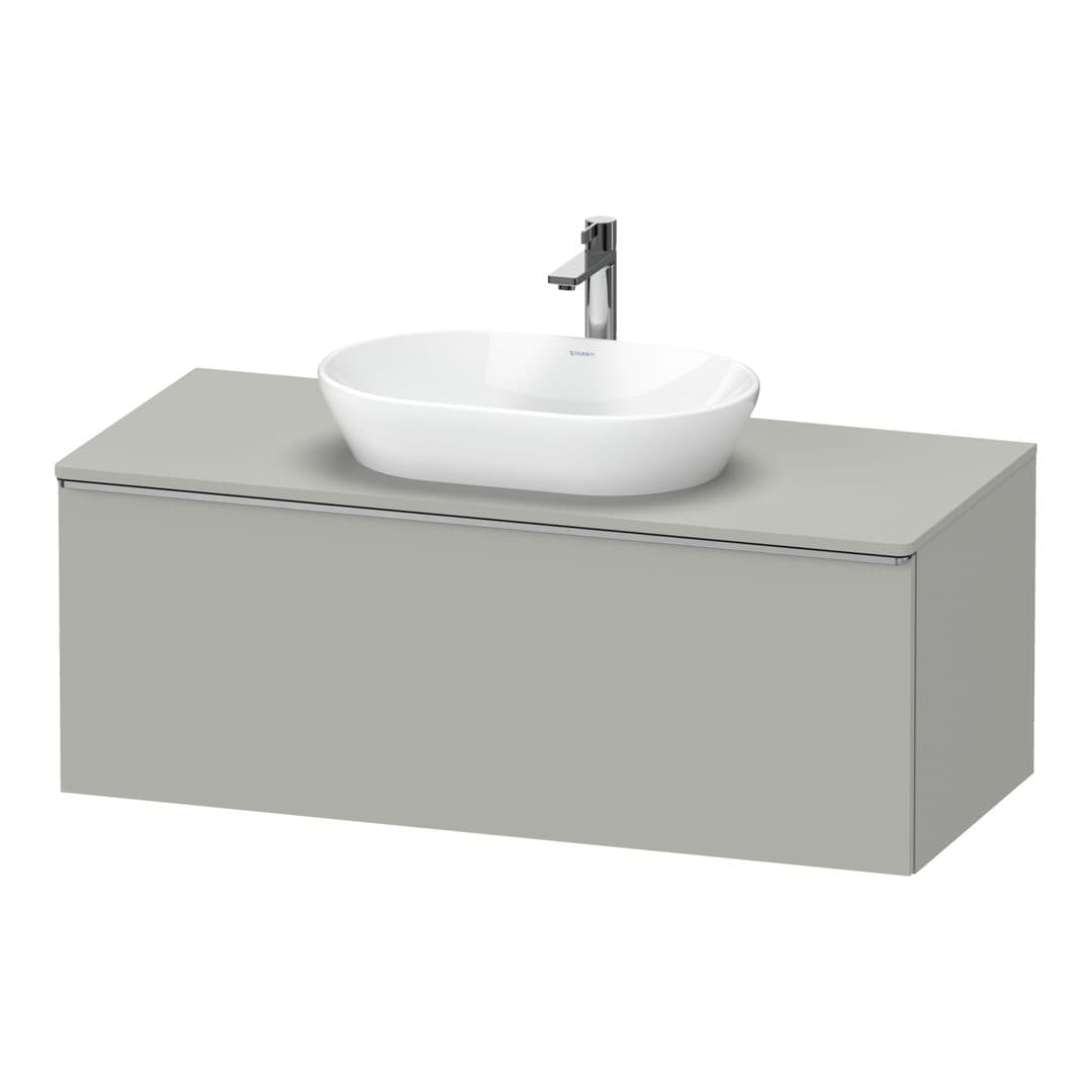 Duravit D-Neo – Έπιπλο Νιπτήρα – 1200 mm, για κονσόλα, 1 συρτάρι, νιπτήρας κέντρο, Stainless steel Brushed – Concrete grey Matt, Decor (DE4949070070000)