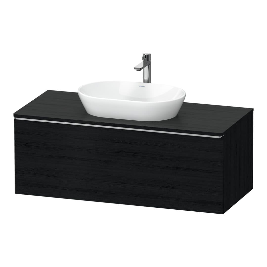 Duravit D-Neo – Έπιπλο Νιπτήρα – 1200 mm, για κονσόλα, 1 συρτάρι, νιπτήρας κέντρο, Stainless steel Brushed – Black oak Matt, Decor (DE4949070160000)