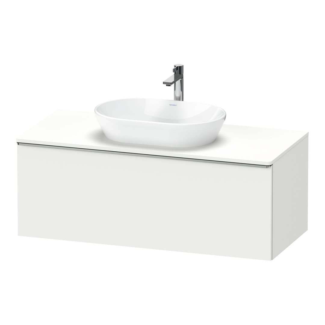 Duravit D-Neo – Έπιπλο Νιπτήρα – 1200 mm, για κονσόλα, 1 συρτάρι, νιπτήρας κέντρο, Stainless steel Brushed – White Matt, Decor (DE4949070180000)
