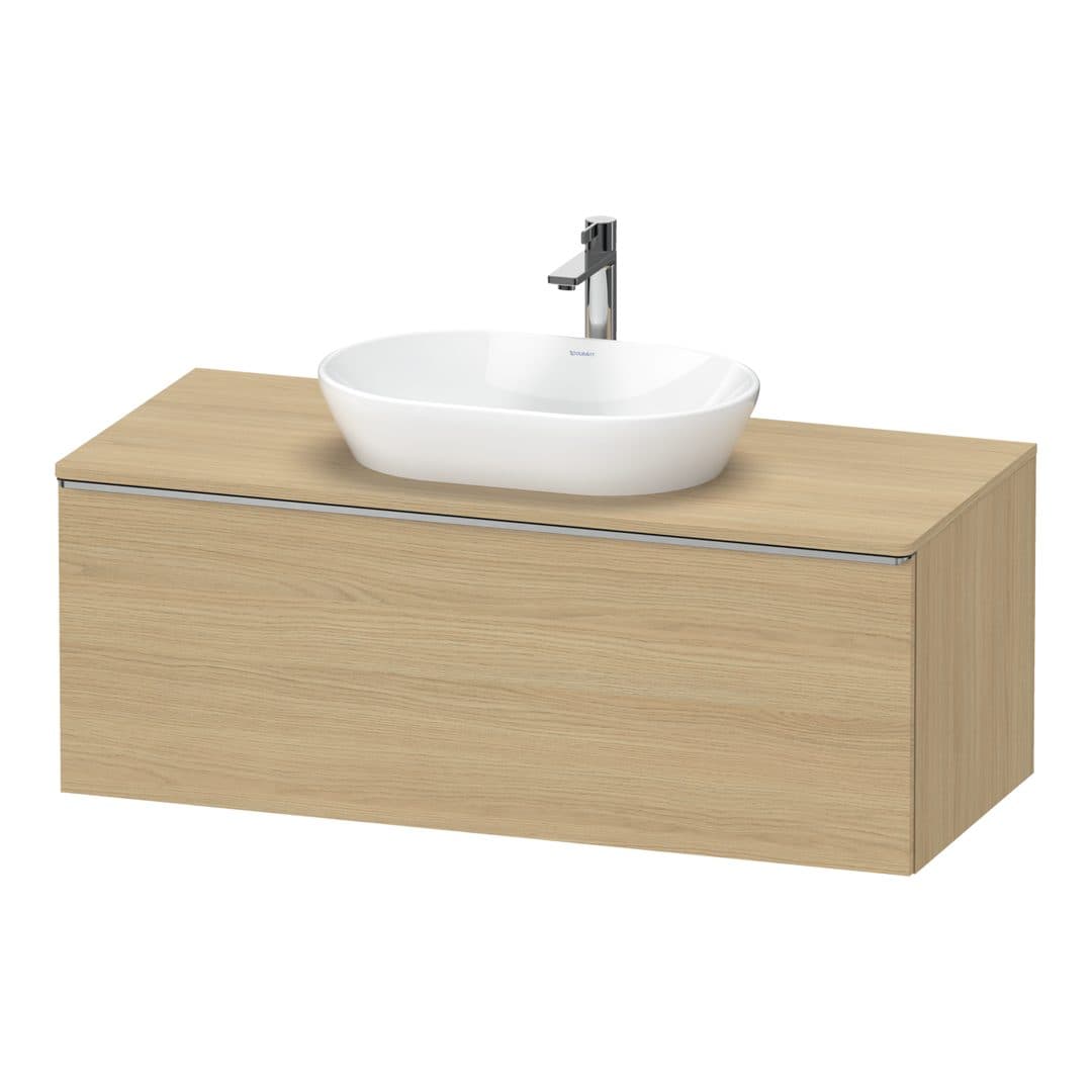 Duravit D-Neo – Έπιπλο Νιπτήρα – 1200 mm, για κονσόλα, 1 συρτάρι, νιπτήρας κέντρο, Stainless steel Brushed – Natural oak, Decor (DE4949070300000)