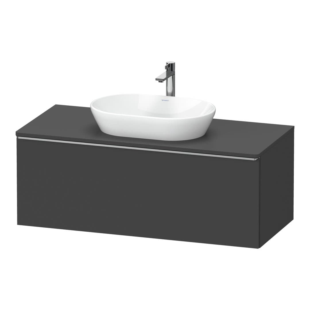 Duravit D-Neo – Έπιπλο Νιπτήρα – 1200 mm, για κονσόλα, 1 συρτάρι, νιπτήρας κέντρο, Stainless steel Brushed – Graphite Matt, Decor (DE4949070490000)