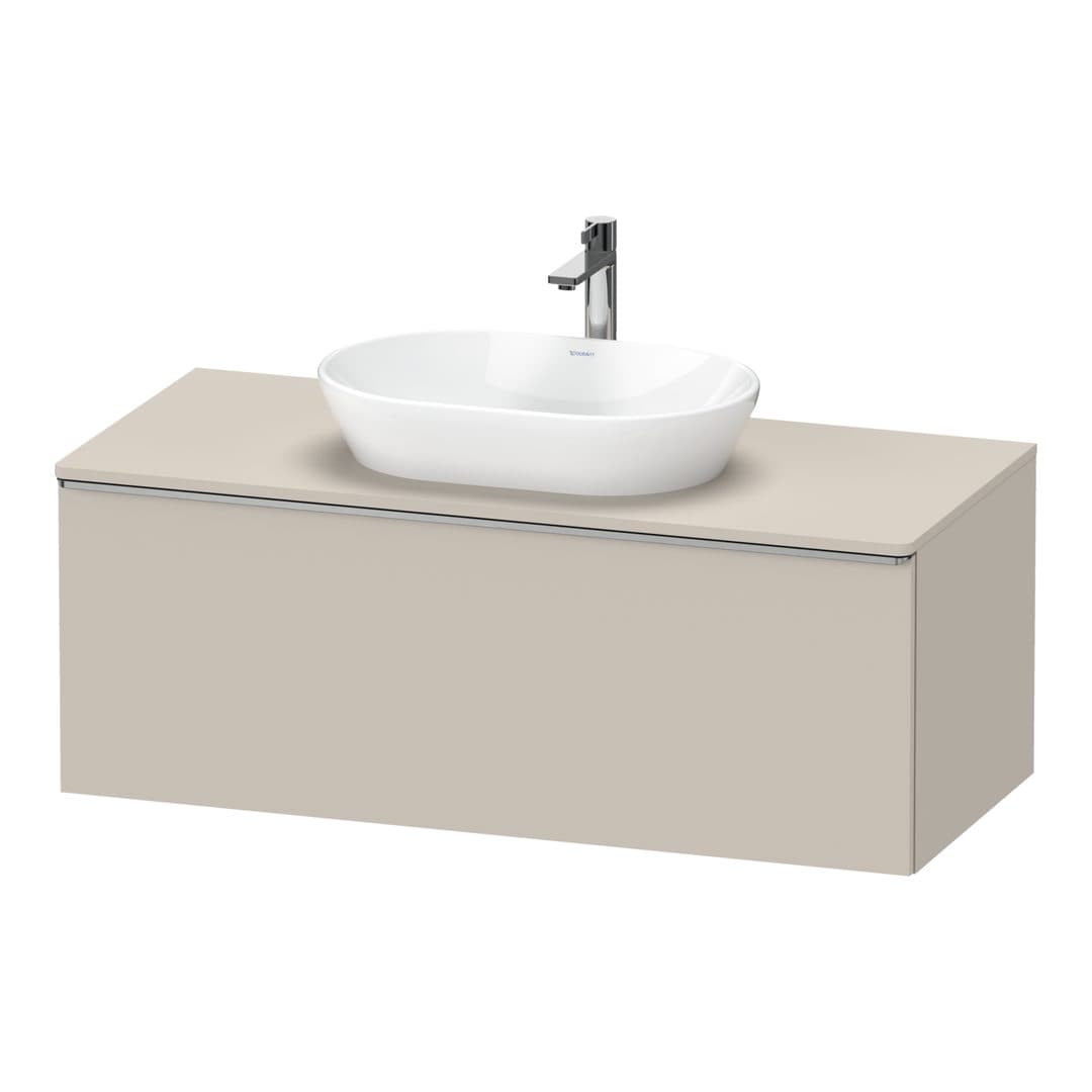 Duravit D-Neo – Έπιπλο Νιπτήρα – 1200 mm, για κονσόλα, 1 συρτάρι, νιπτήρας κέντρο, Stainless steel Brushed – Taupe Matt, Decor (DE4949070910000)