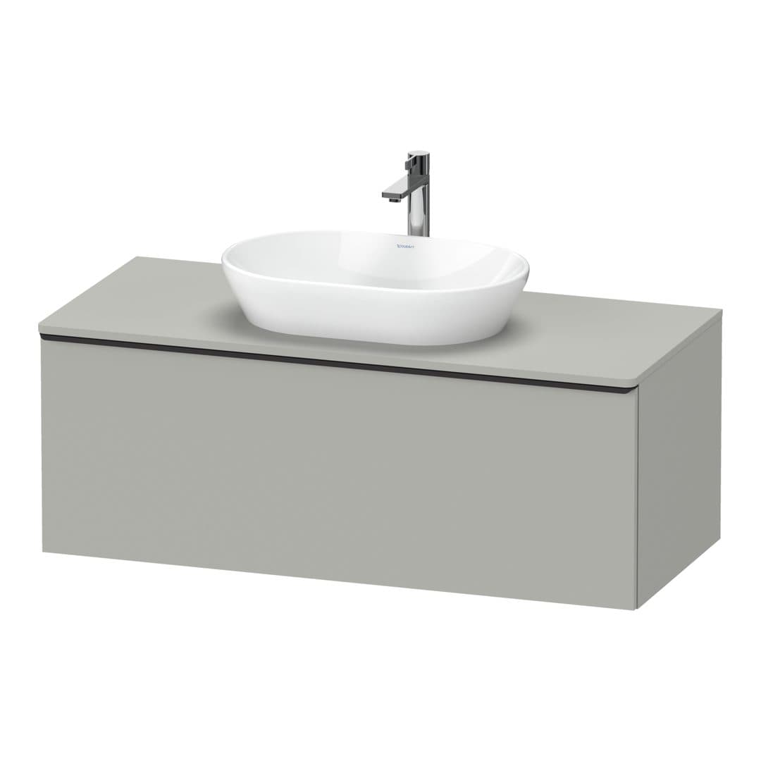 Duravit D-Neo – Έπιπλο Νιπτήρα – 1200 mm, για κονσόλα, 1 συρτάρι, νιπτήρας κέντρο, Diamond black Matt – Concrete grey Matt, Decor (DE49490BD070000)