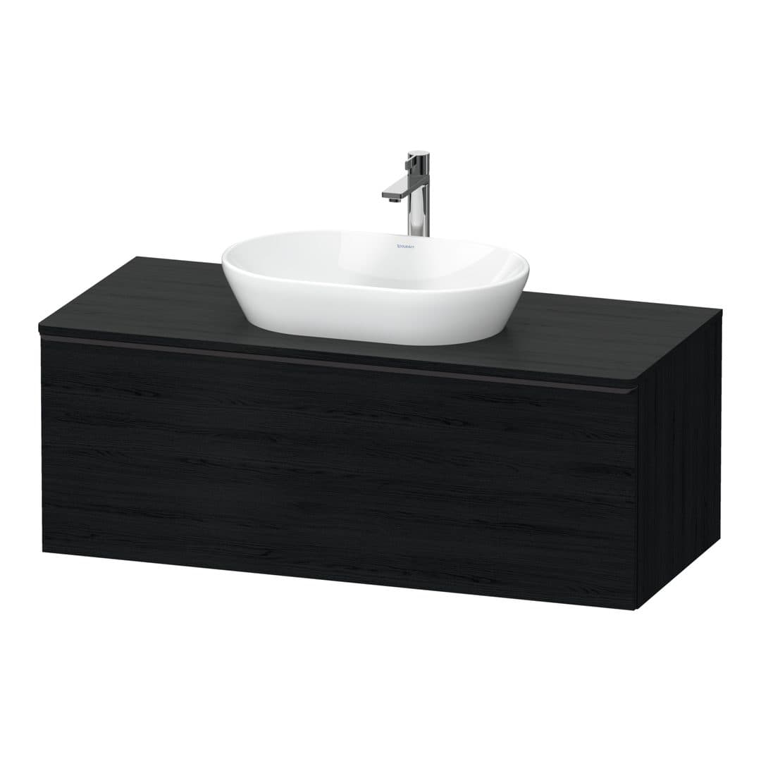 Duravit D-Neo – Έπιπλο Νιπτήρα – 1200 mm, για κονσόλα, 1 συρτάρι, νιπτήρας κέντρο, Diamond black Matt – Black oak Matt, Decor (DE49490BD160000)
