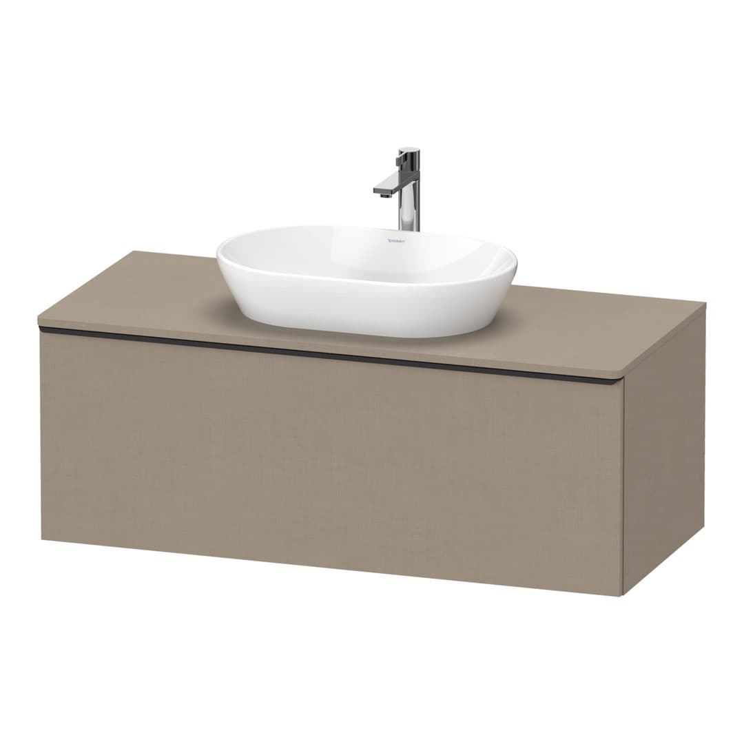 Duravit D-Neo – Έπιπλο Νιπτήρα – 1200 mm, για κονσόλα, 1 συρτάρι, νιπτήρας κέντρο, Diamond black Matt – Linen Matt, Decor (DE49490BD750000)